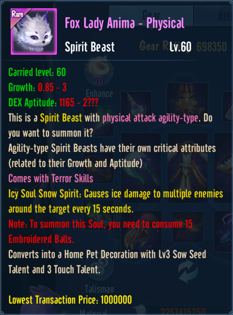 Fox Lady Anima – Physical